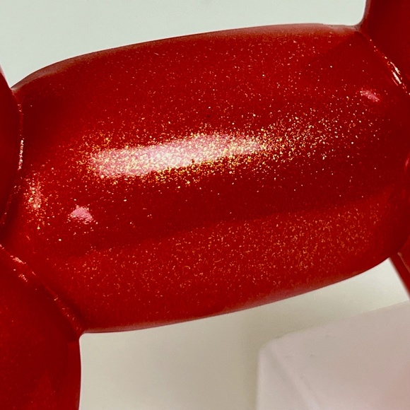 Balloon Animal Red Sparkle Dog Art Sculpture Design Toscano Hand-Cast / Finished - Picture 5 of 6